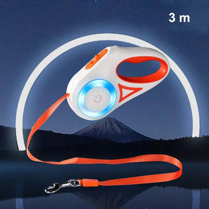 3M 5M Automatic Retractable Dog Leash LED Luminous Leading Fashion Light Straps for Dog Puppy Pet Flexi Walking Running Lead